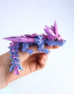 3D Printed Crystal Wing Baby Dragon Fidget Toy – Articulated Fantasy Desk Toy Gift