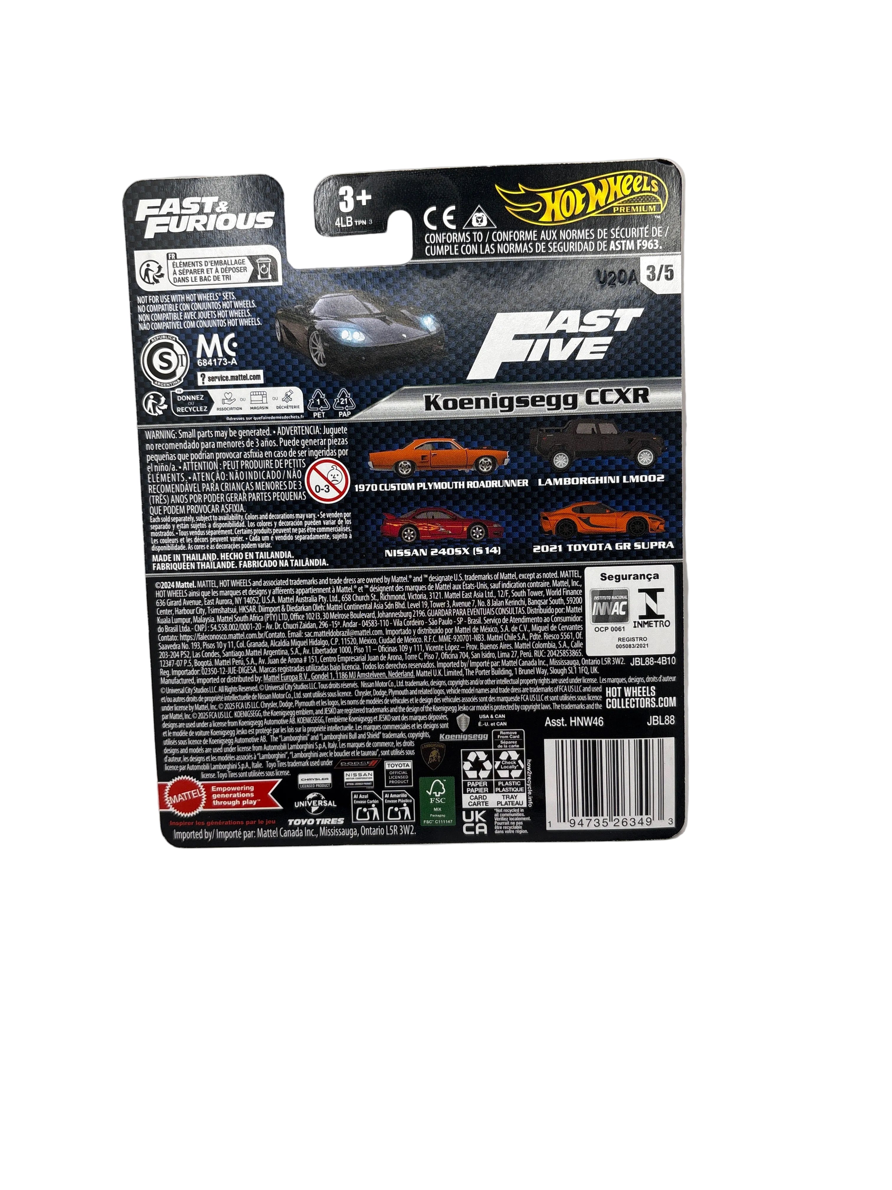 Hot Wheels Koenigsegg CCXR Diecast