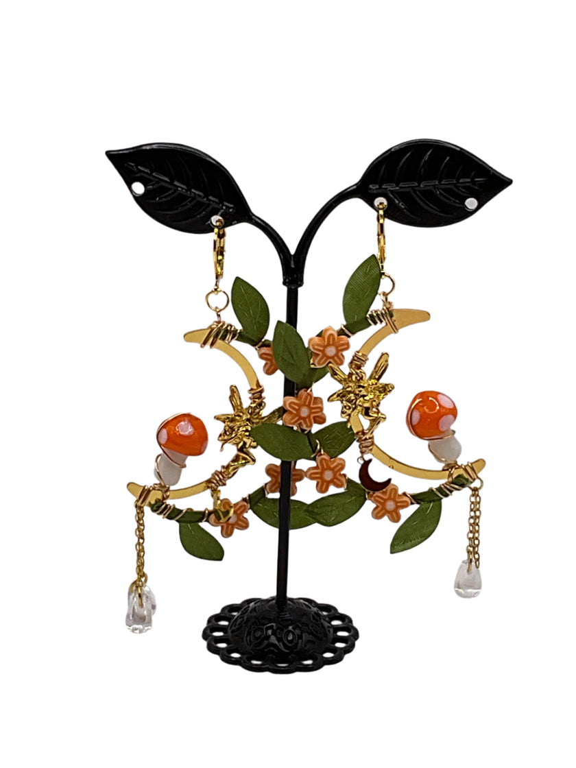 परी मशरूम और क्रिस्टल बालियां