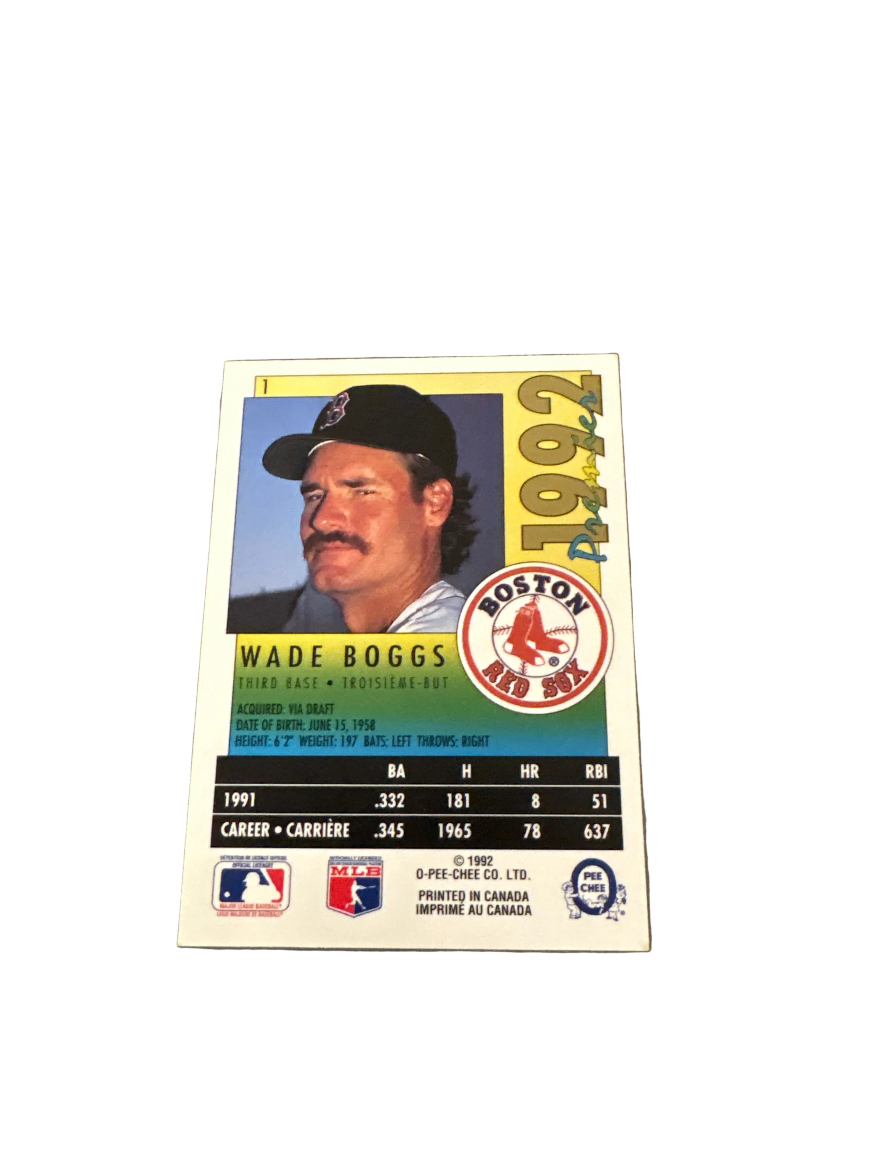 Premier Wade Boggs