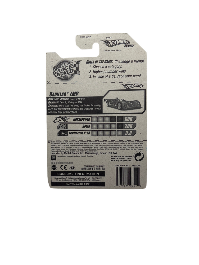 Hot Wheels Cadillac LMP Diecast