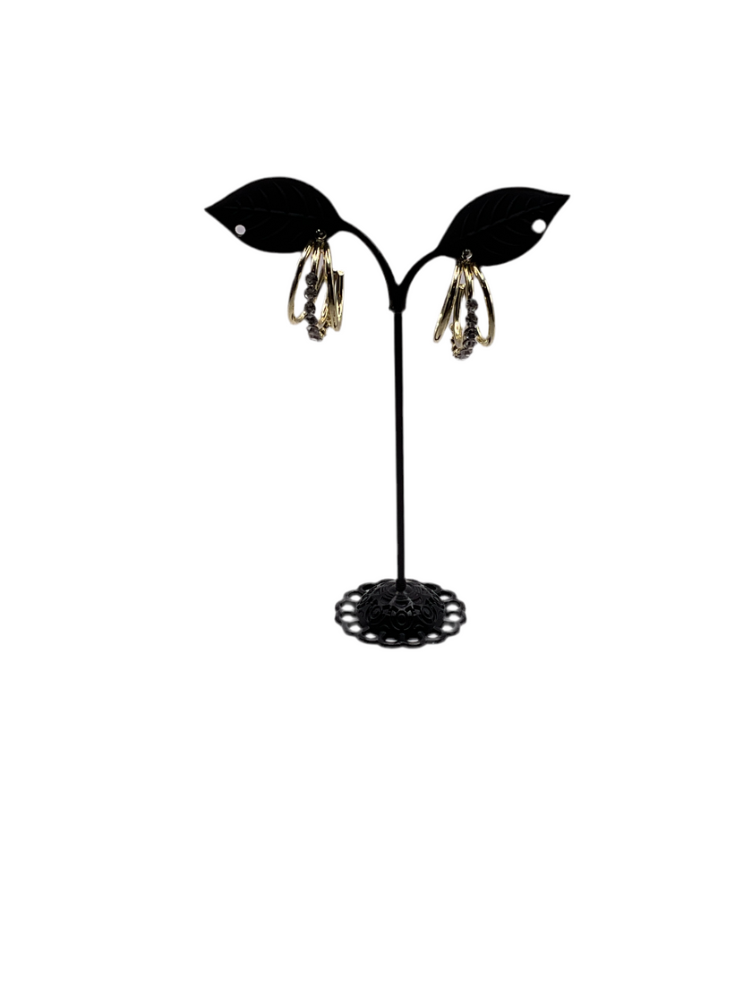 Rhinestone hoop earrings
