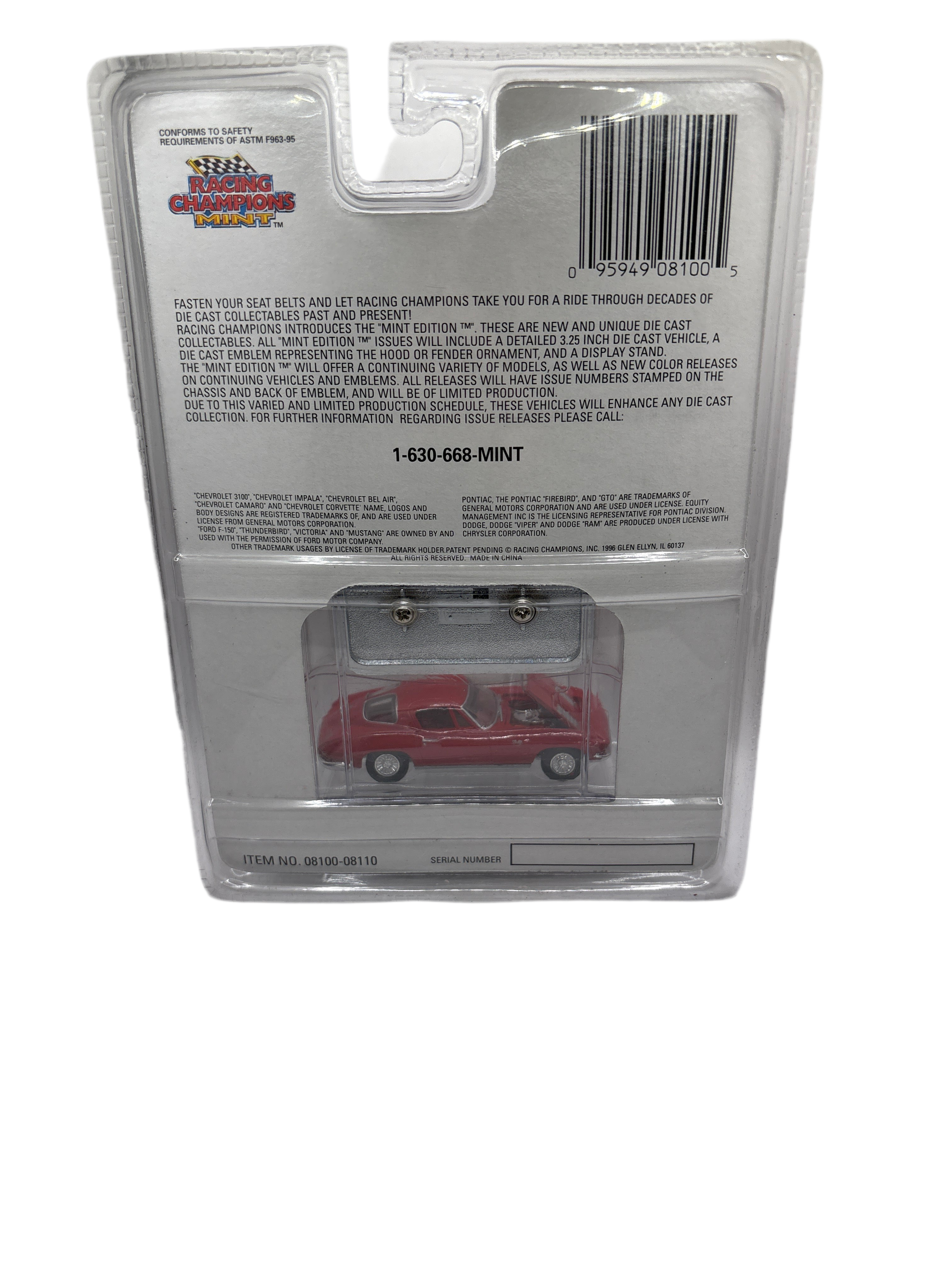 Racing Champions 1963 Chevy Corvette Diecast