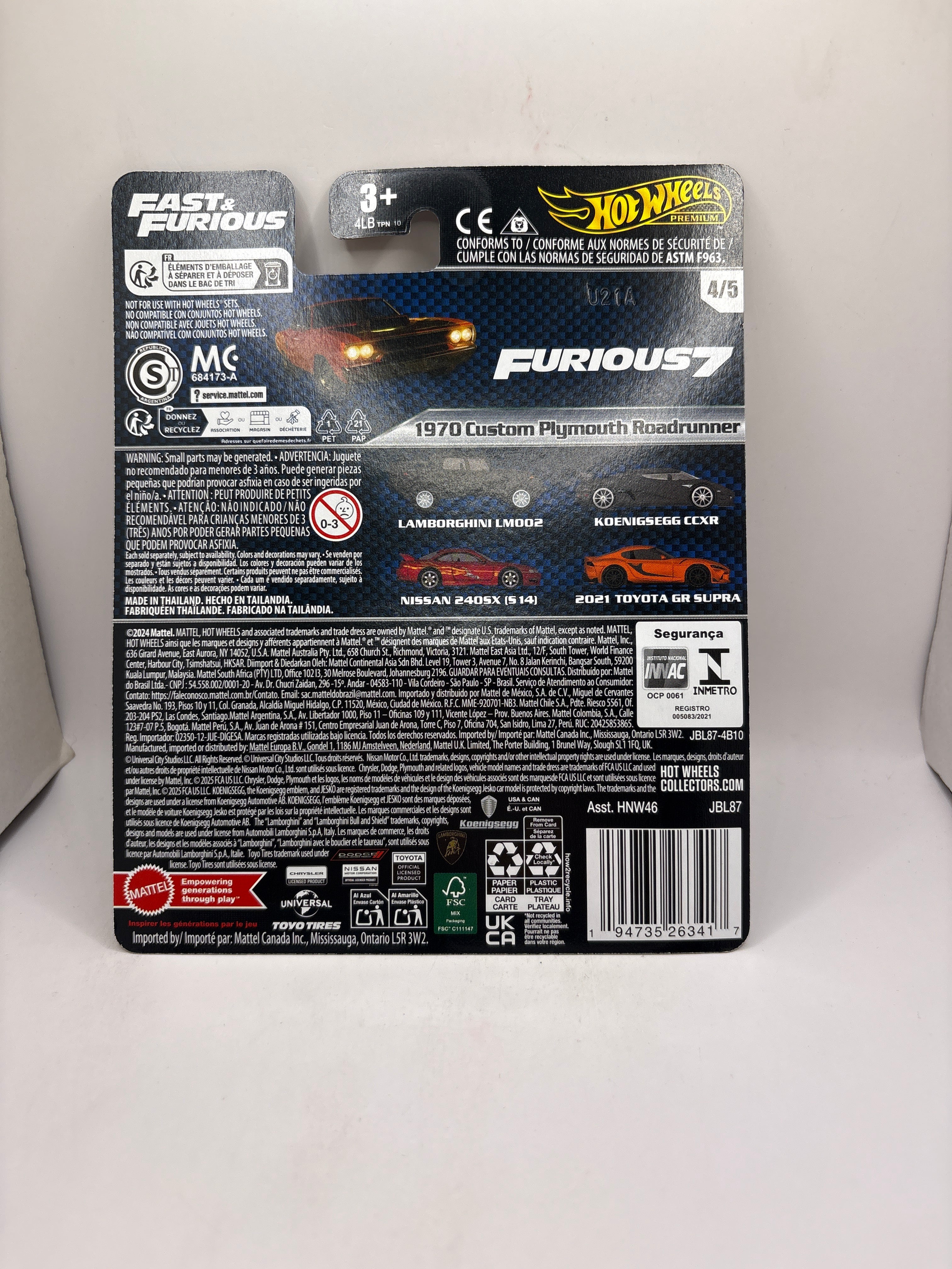 Hot Wheels 1970 Custom Plymouth Roadrunner Diecast