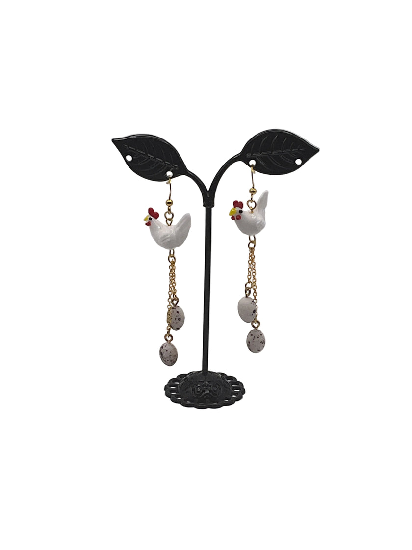 Chicken Earrings