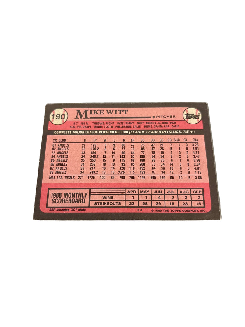 Topps Mike Witt