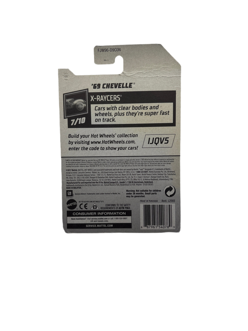 Hot Wheels 69 Chevelle Diecast red