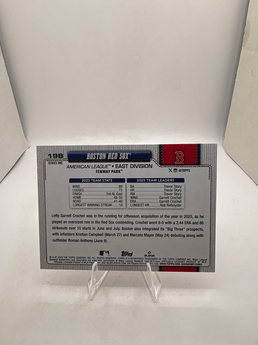 Topps Boston Red Sox