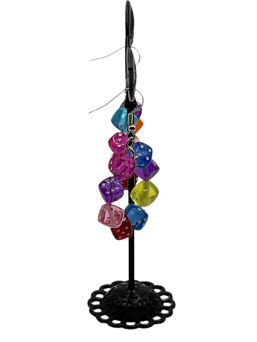 Dice Hoop Earrings