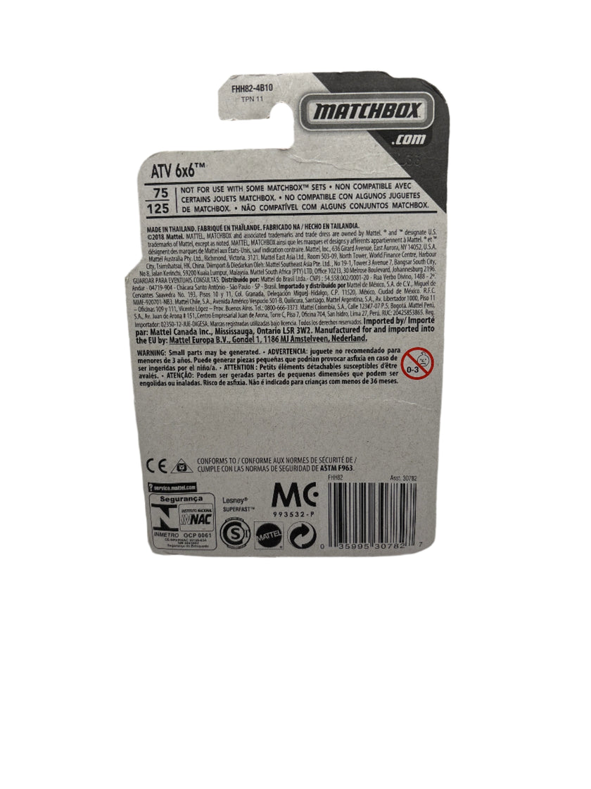 Matchbox ATV 6x6 Diecast