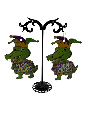 Mardi Gras earrings