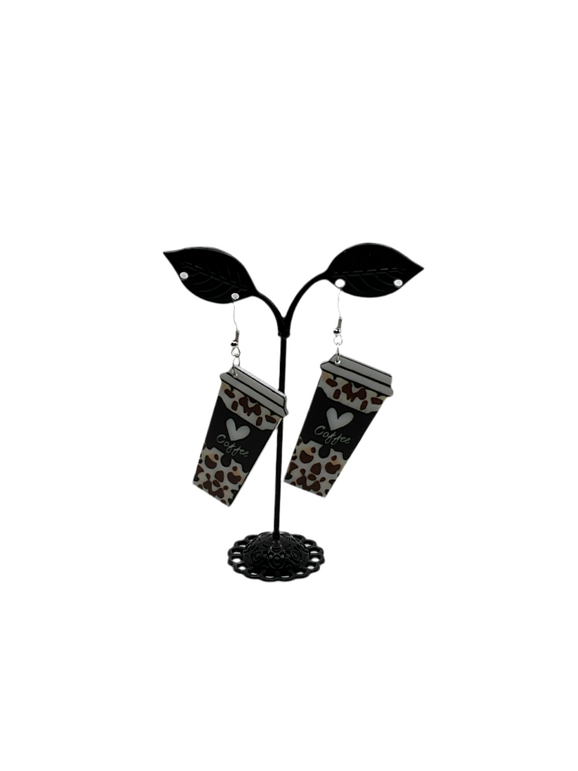 Coffee earrings