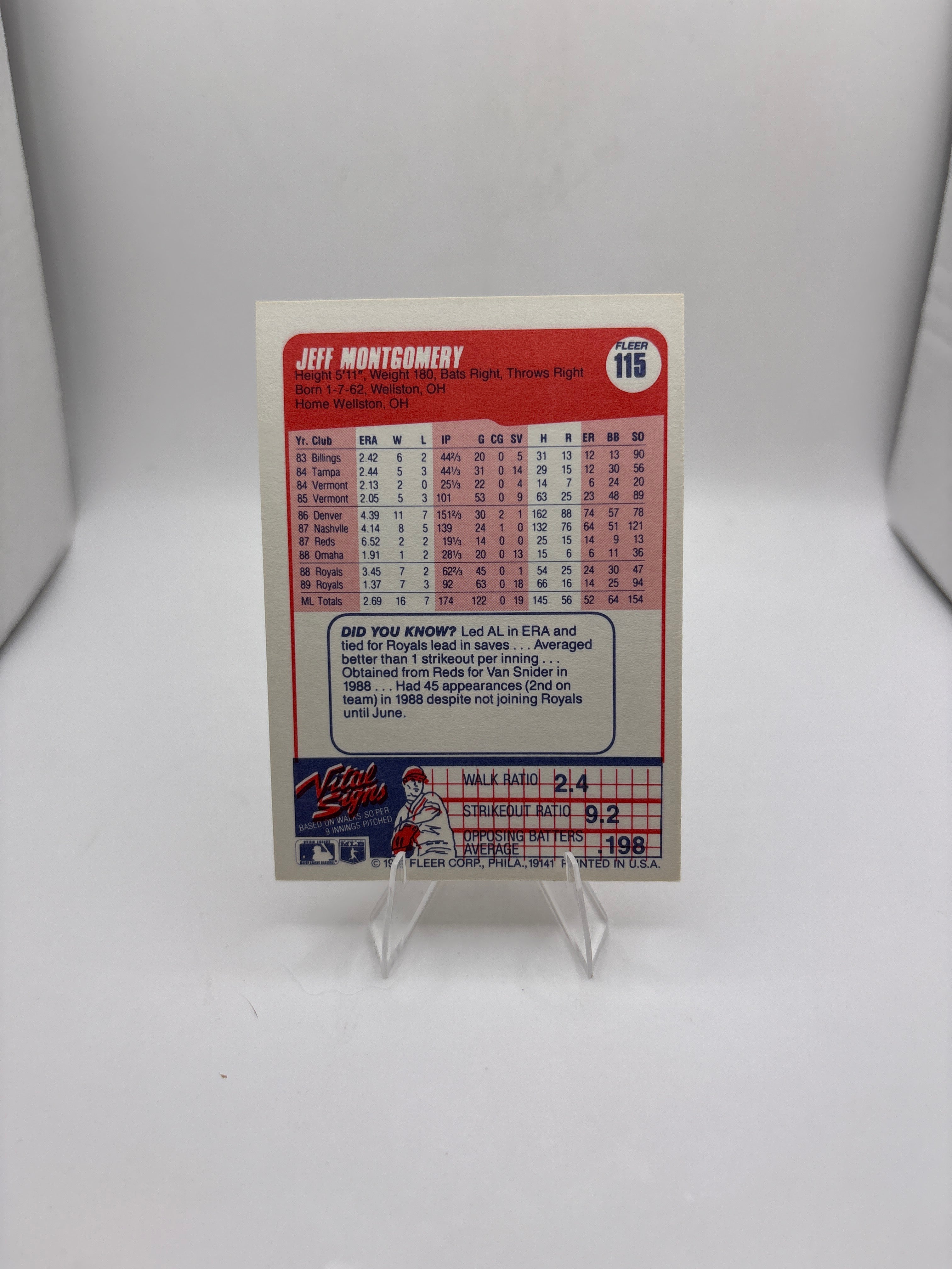 Fleer Jeff Montgomery
