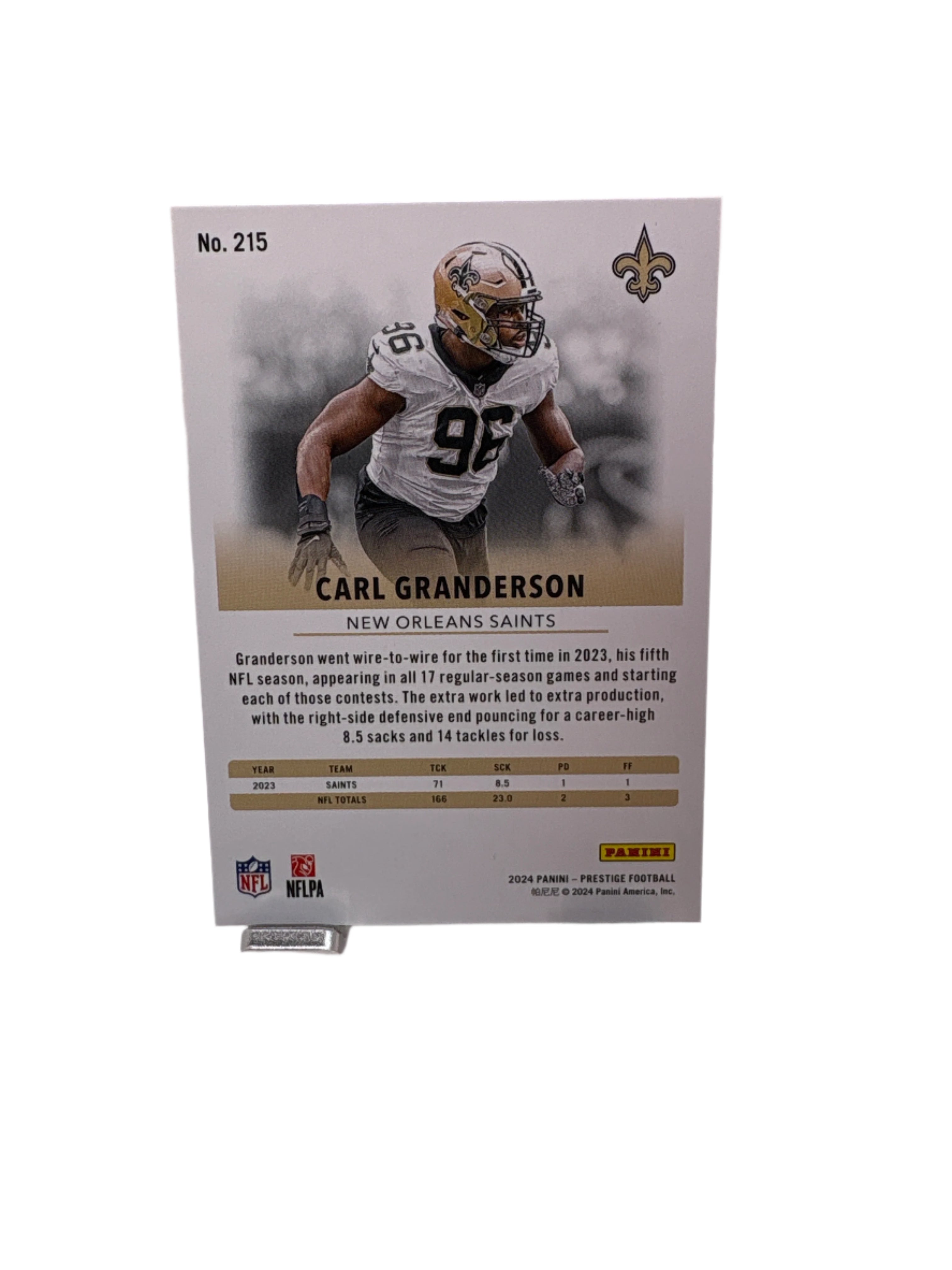 Panini Prestige Carl Granderson