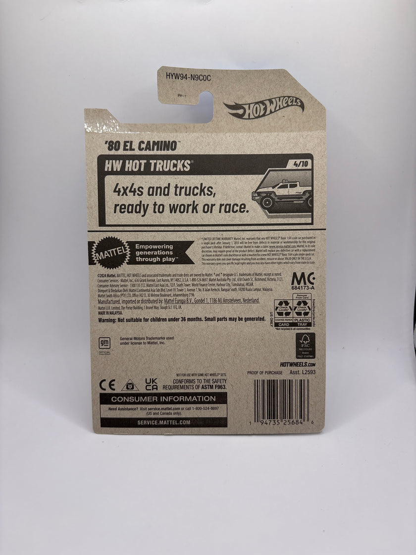 Hot Wheels 80 El Camino Diecast