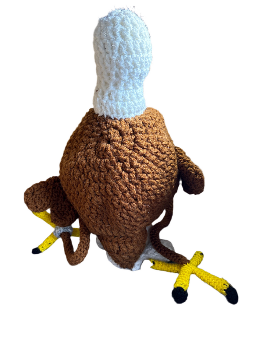 Hand Crocheted Bald Eagle Hat