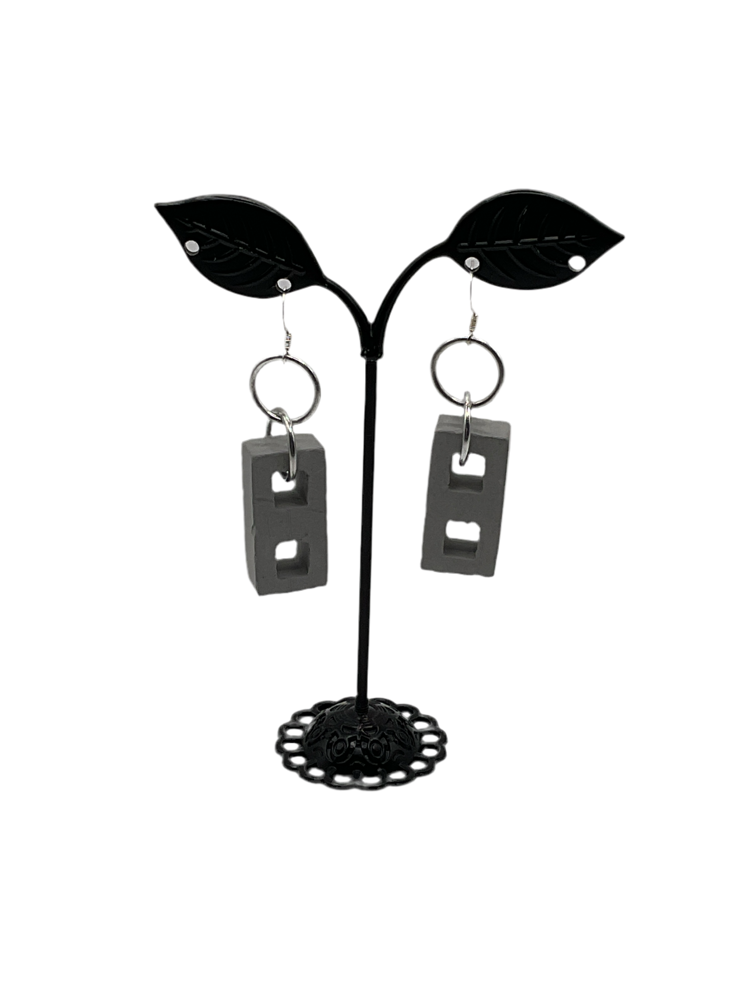 Cinder block earrings