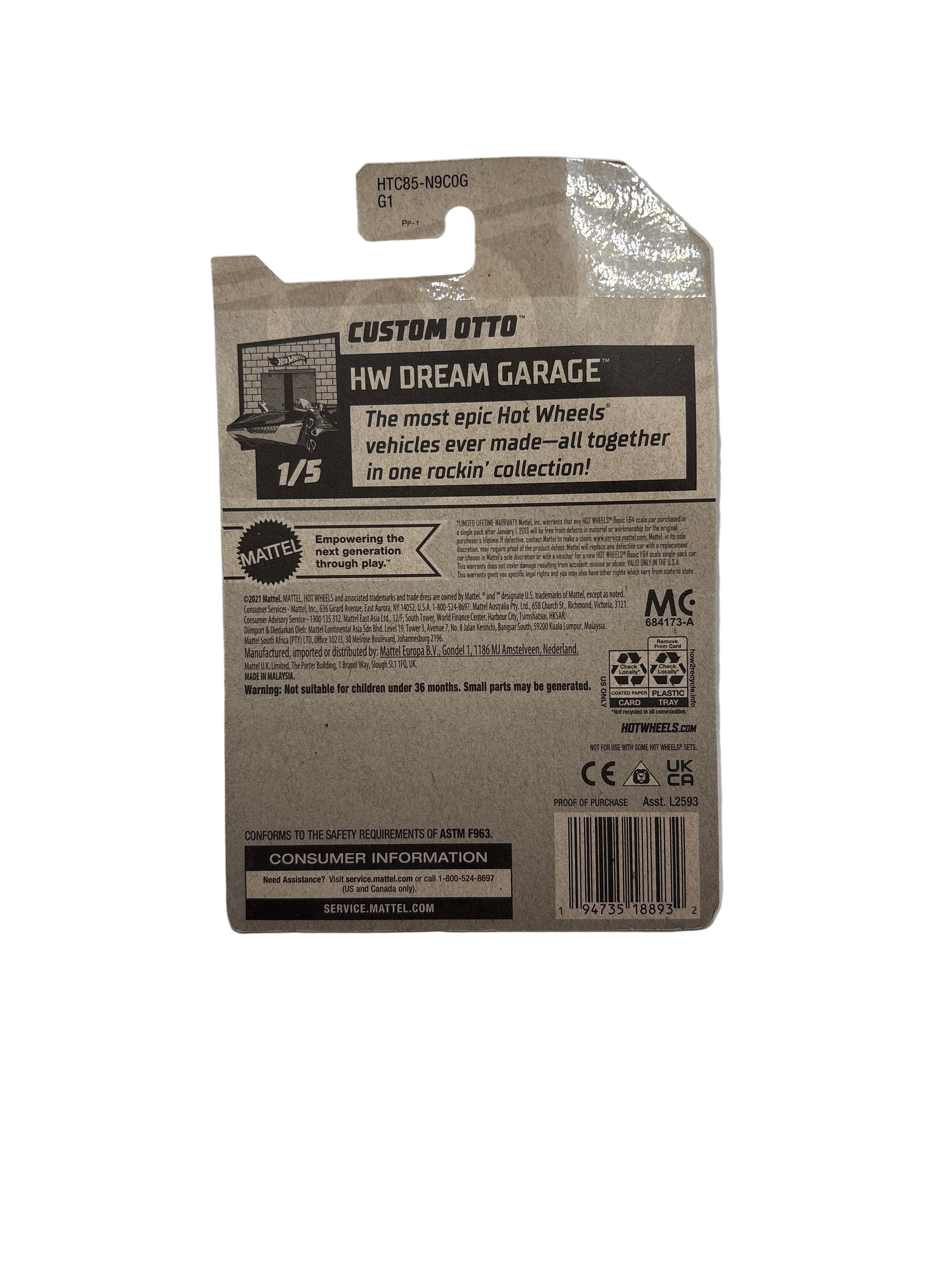 Hot Wheels Custom Otto Diecast multi color