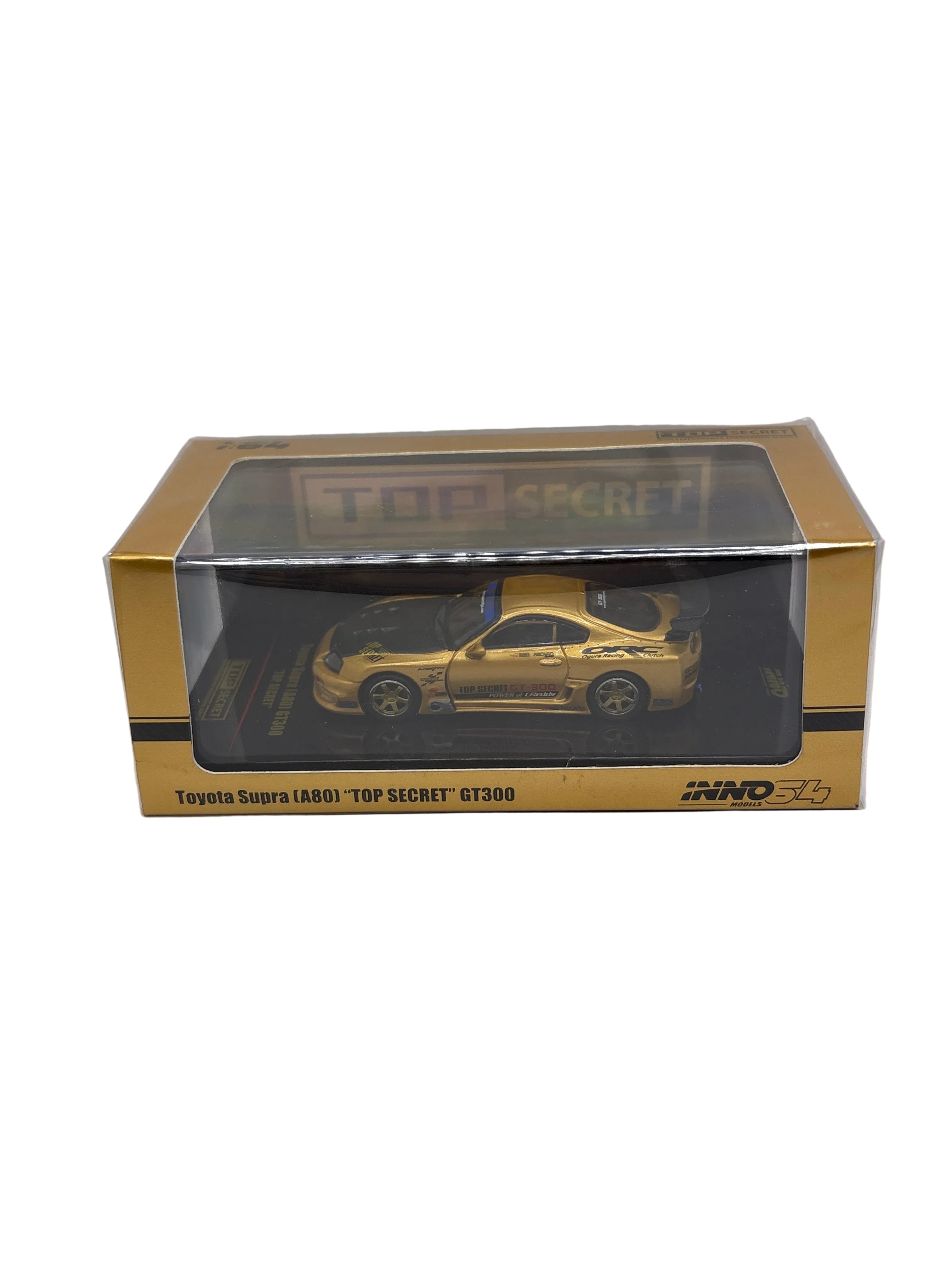 Inno64 Toyota Supra (A80) GT300 Top Secret Diecast gold