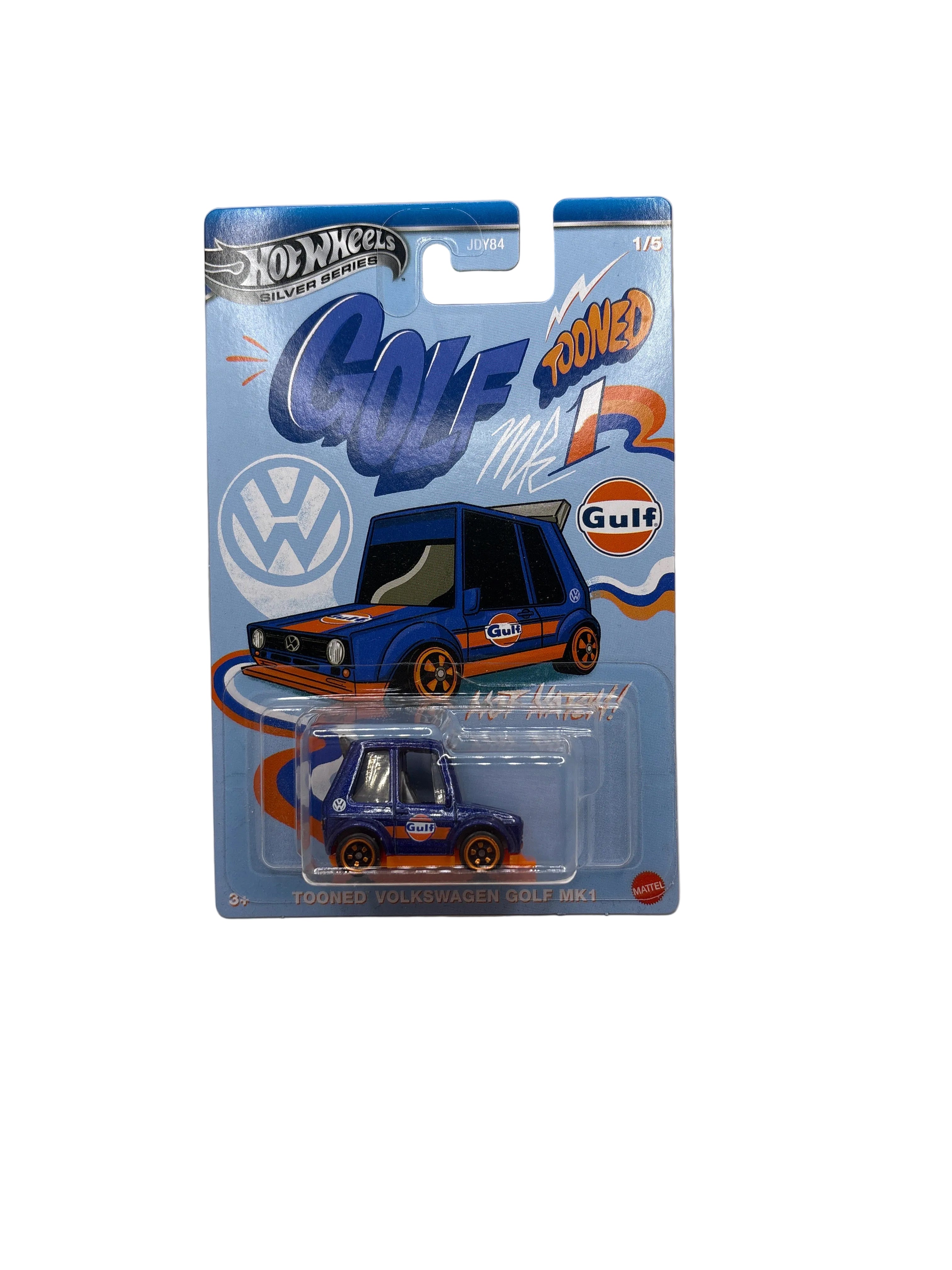 Hot Wheels Tooned Volkswagen Golf MK1 Diecast blue