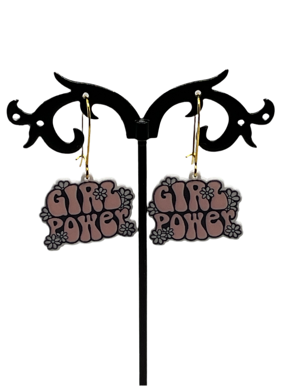 Girl power earrings