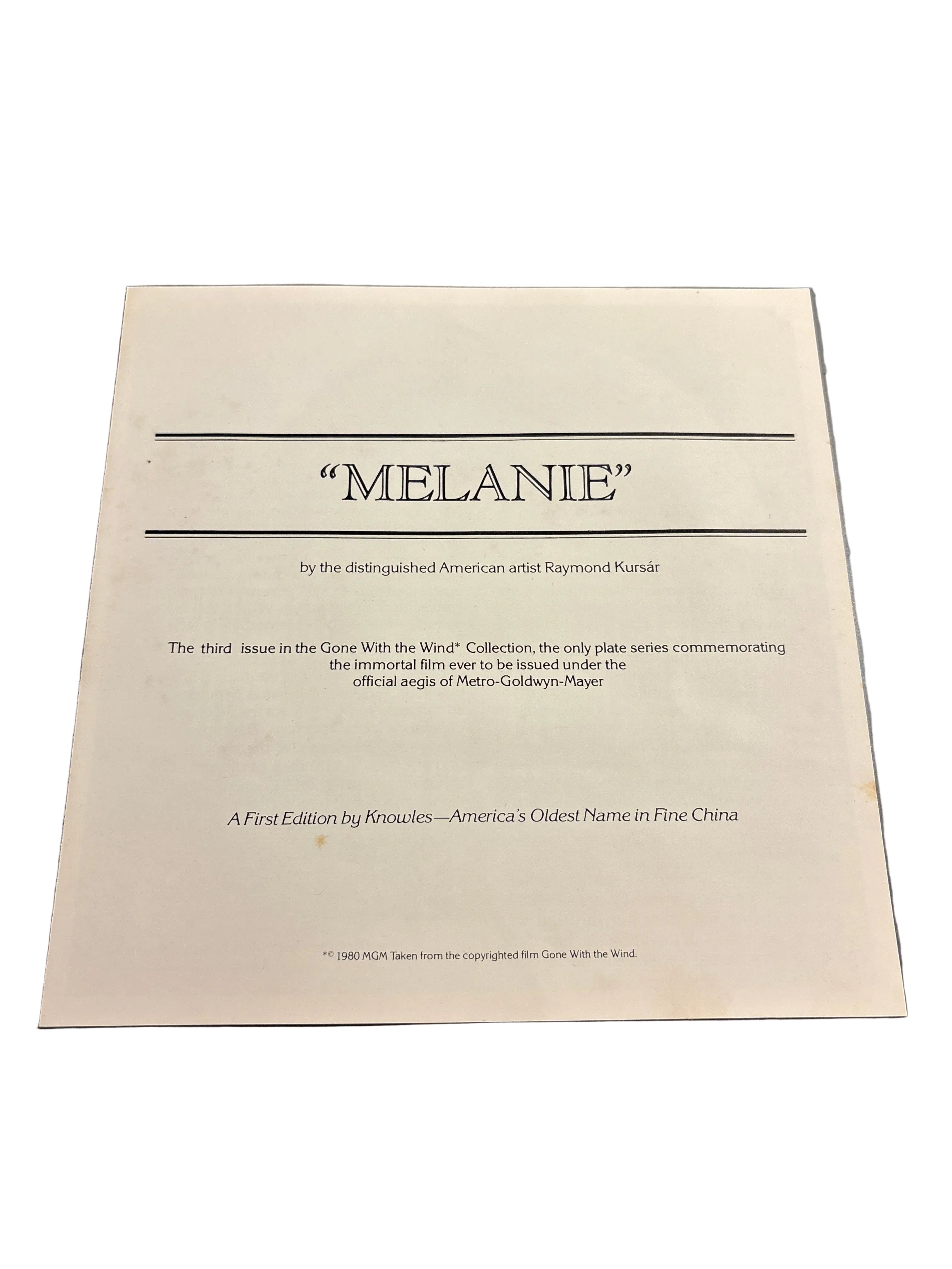 Edwin M Knowles Melanie Plate