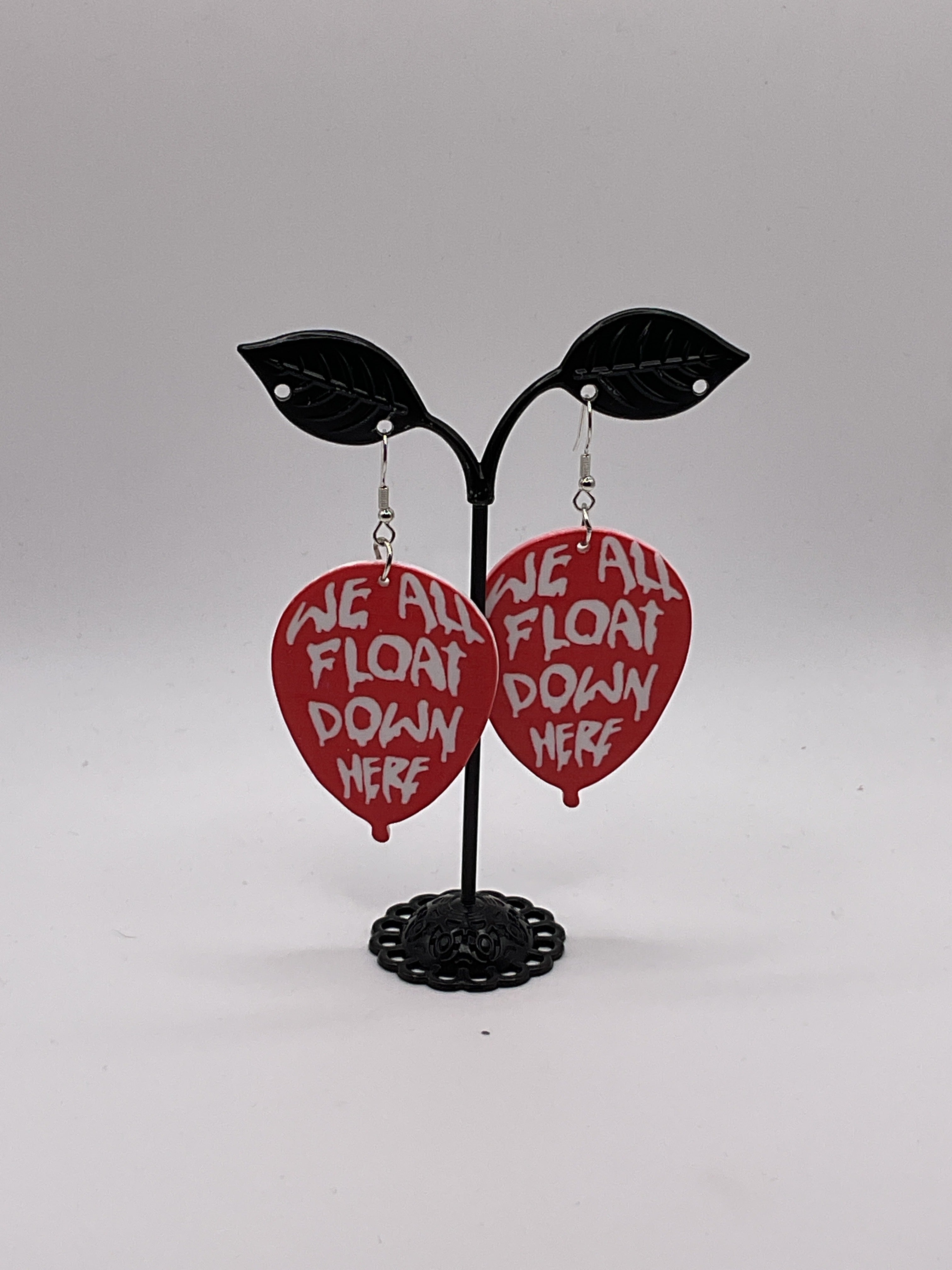 Pendientes globo rojo