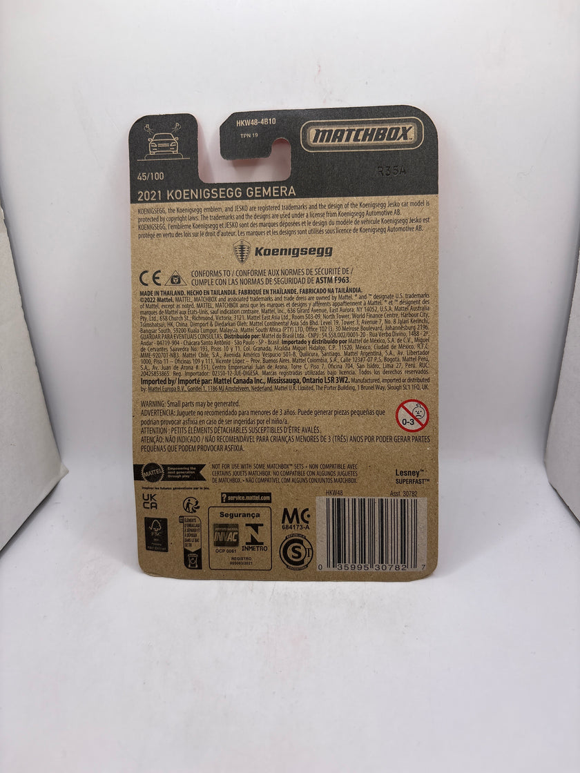 Matchbox 2021 Koenigsegg Gemera Diecast