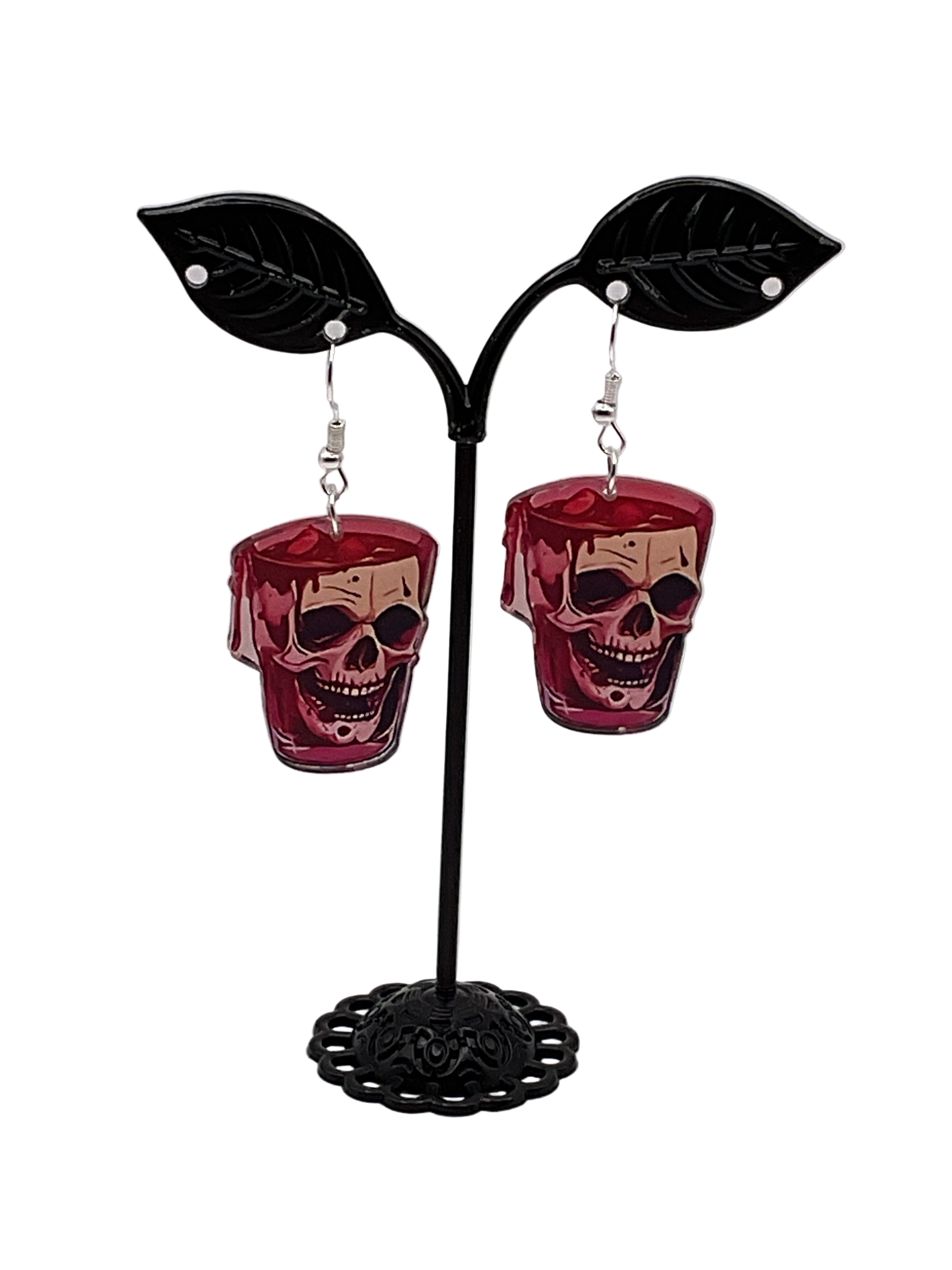 Drink skull earring