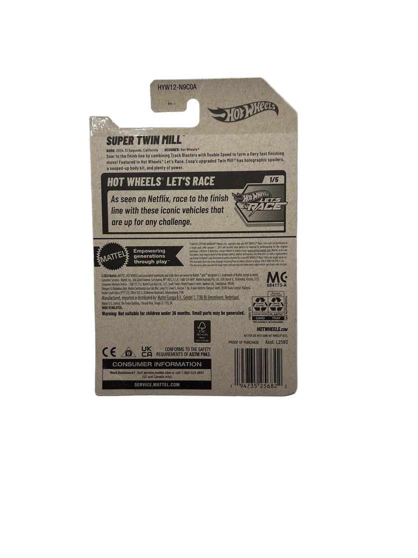 Hot Wheels Super Twin Mill Diecast white