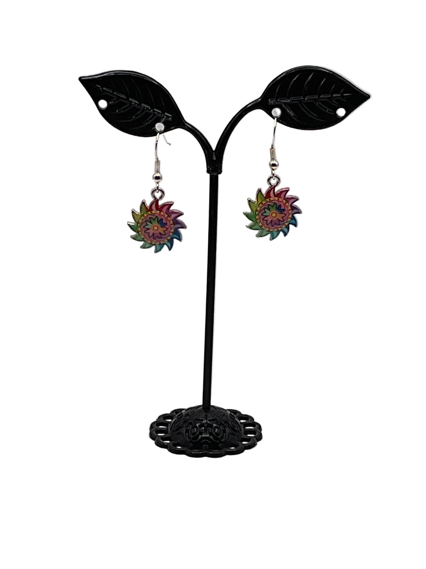 Colorful Gear Earrings