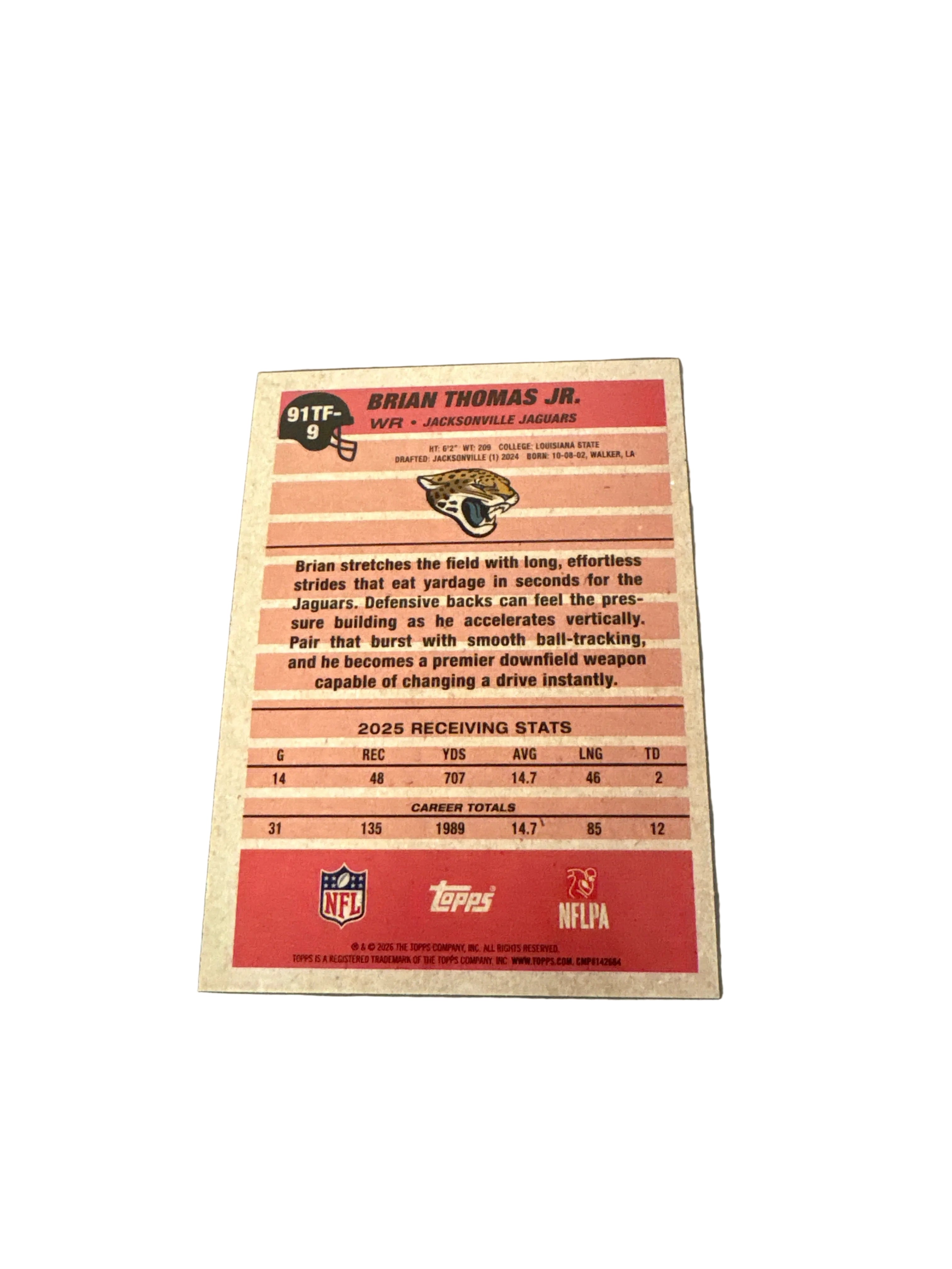 Topps Brian Thomas JR.