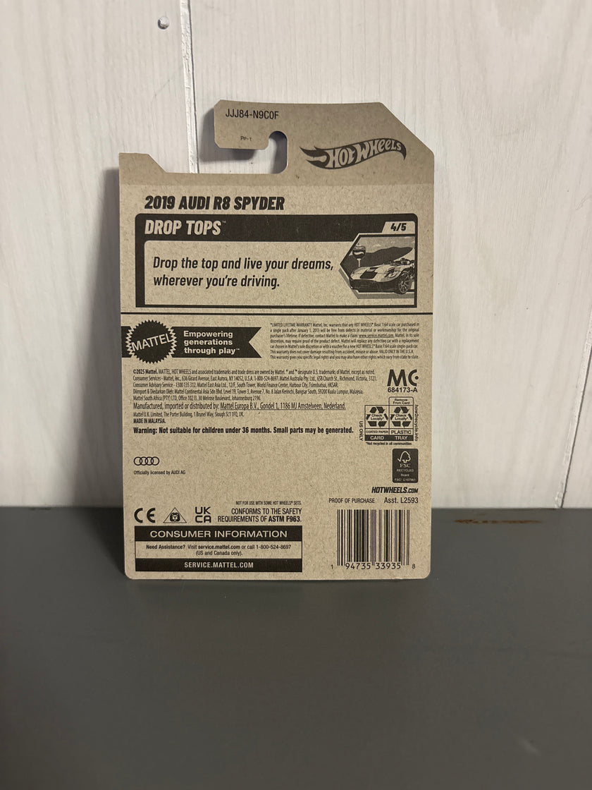 Hot Wheels 2019 Audi R8 Spyder Diecast