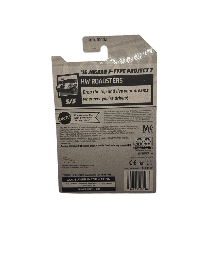Hot Wheels 15 Jaguar F-Type Project 7 Diecast