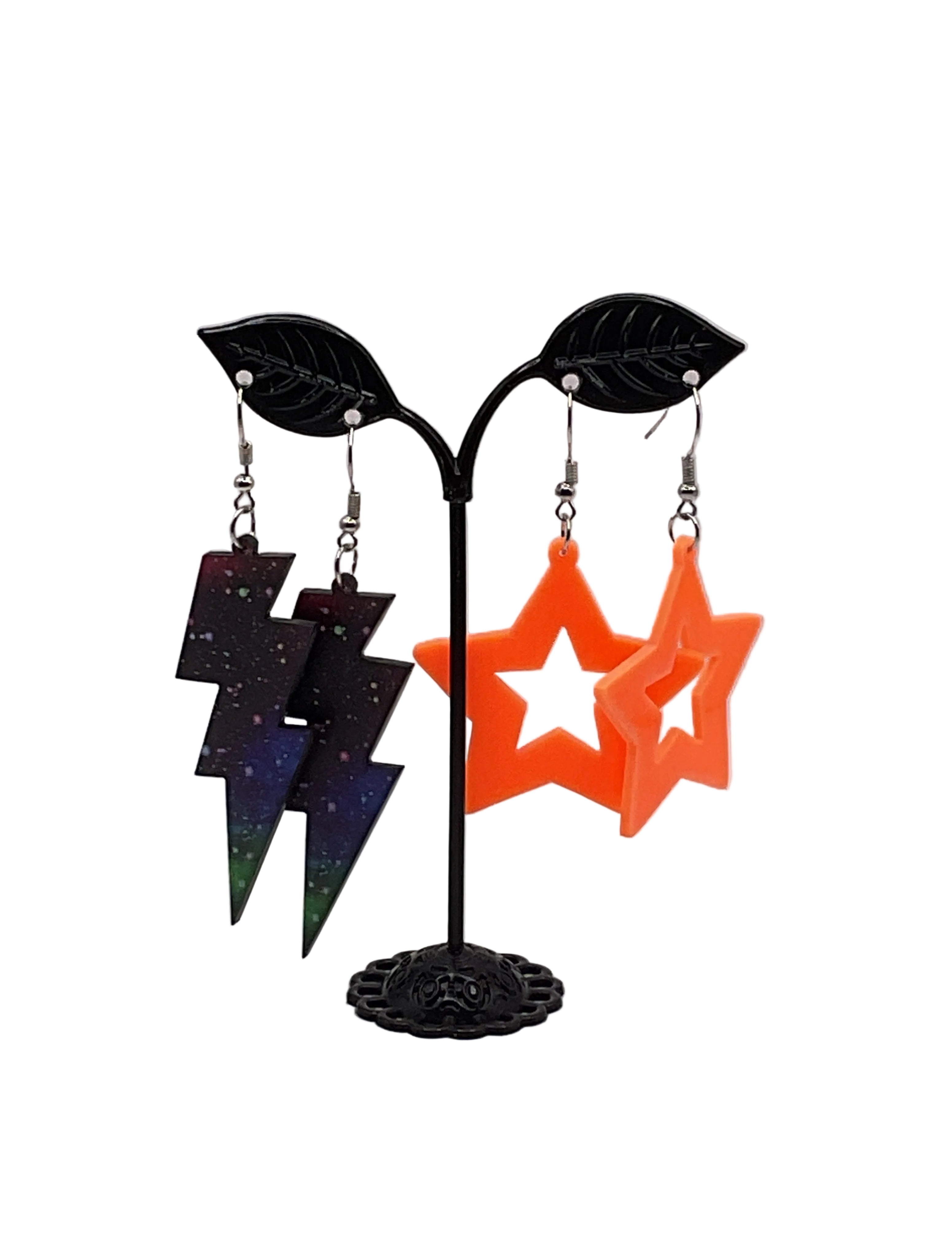 Lightning and Star Earrings