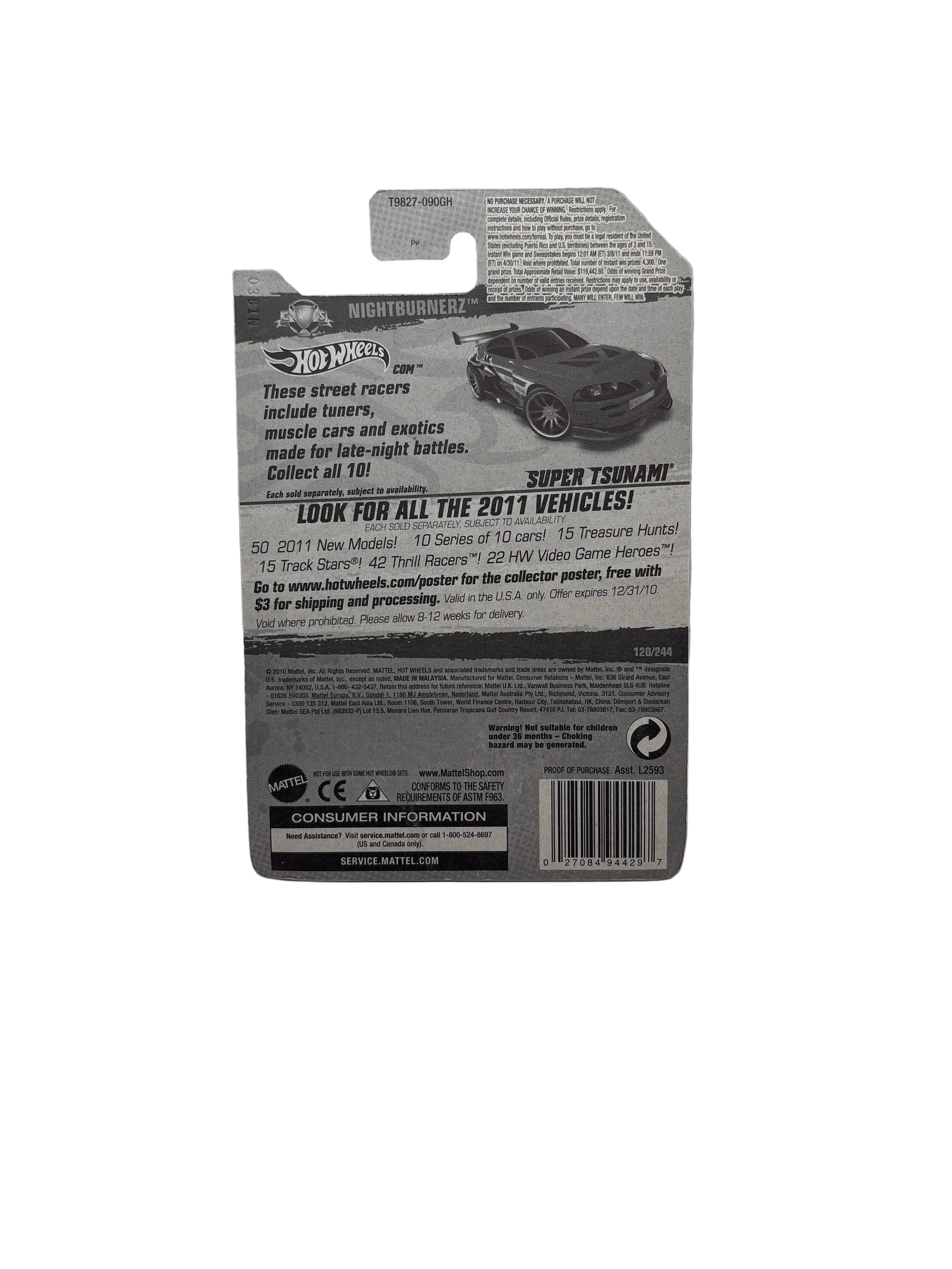 Hot Wheels Tsunami Diecast blue