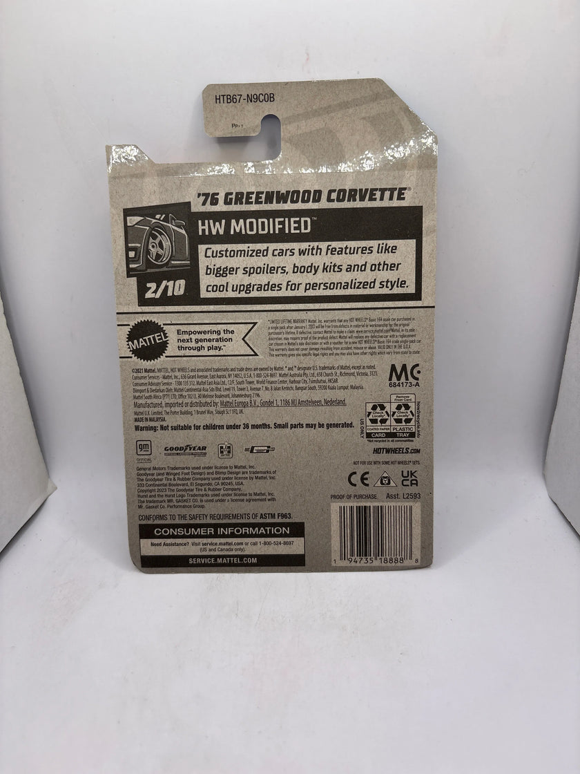 Hot Wheels 76 Greenwood Corvette Diecast