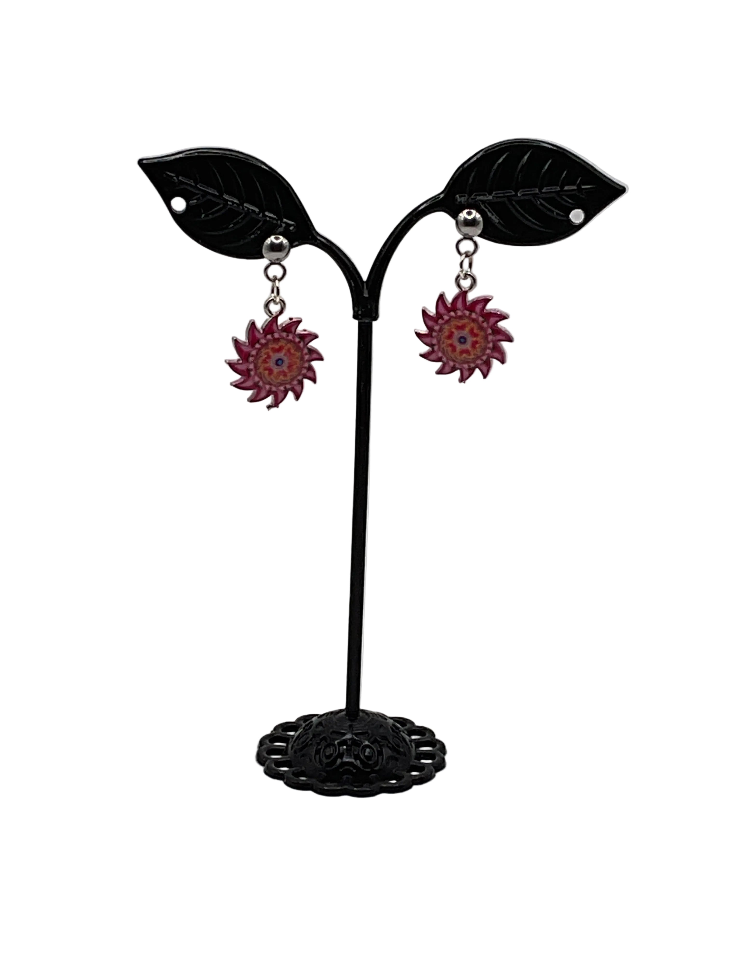 Colorful Gear Earrings