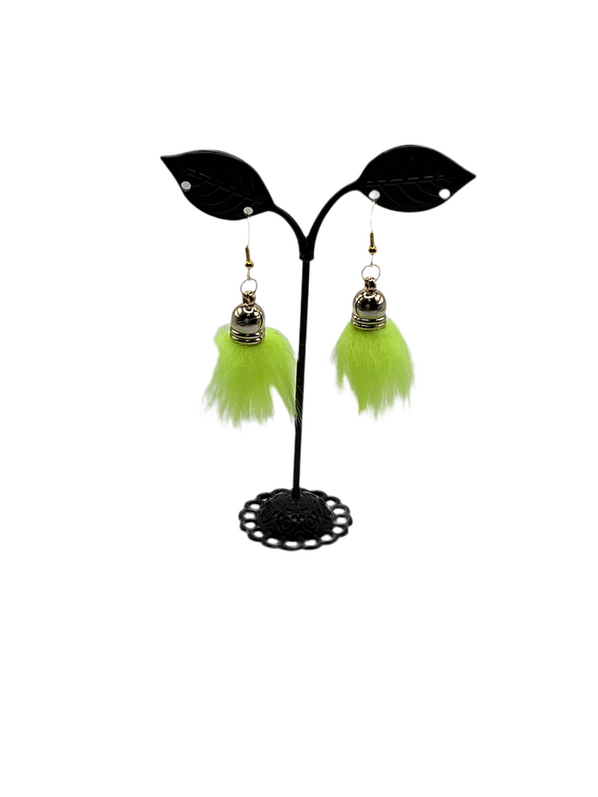 Fuzzy tassel earrings