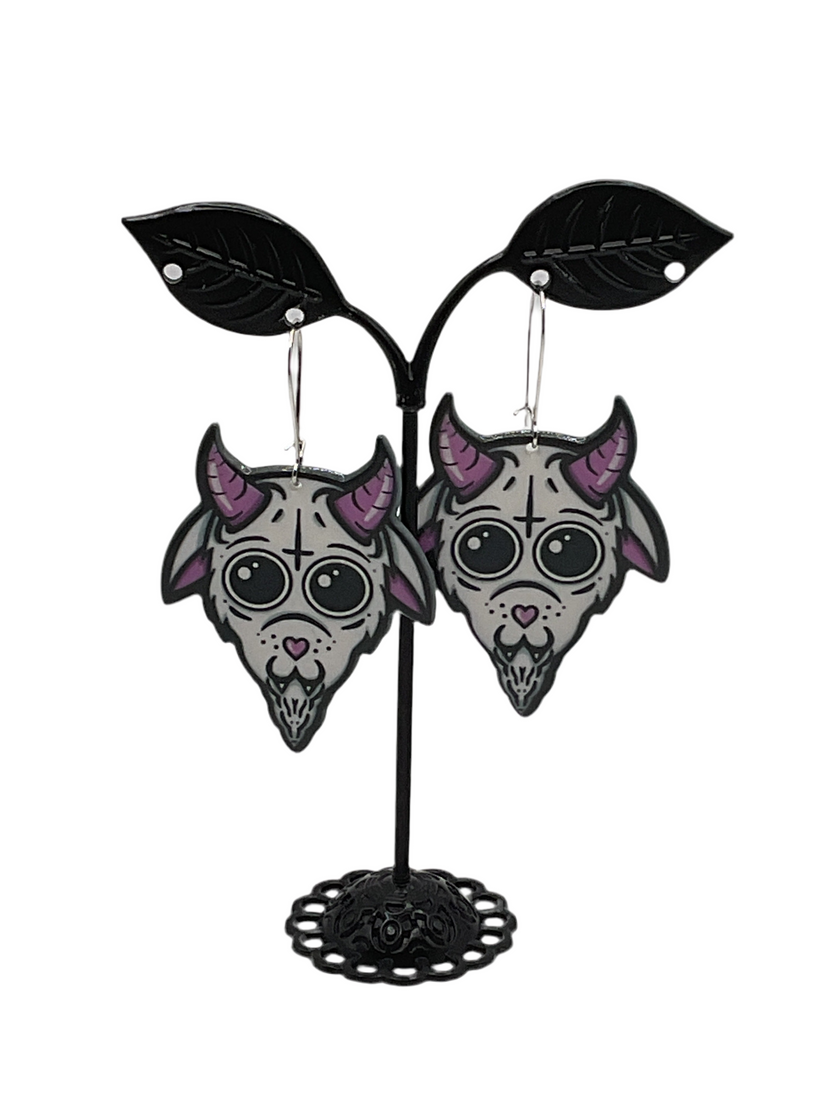 Pink Goat Earrings