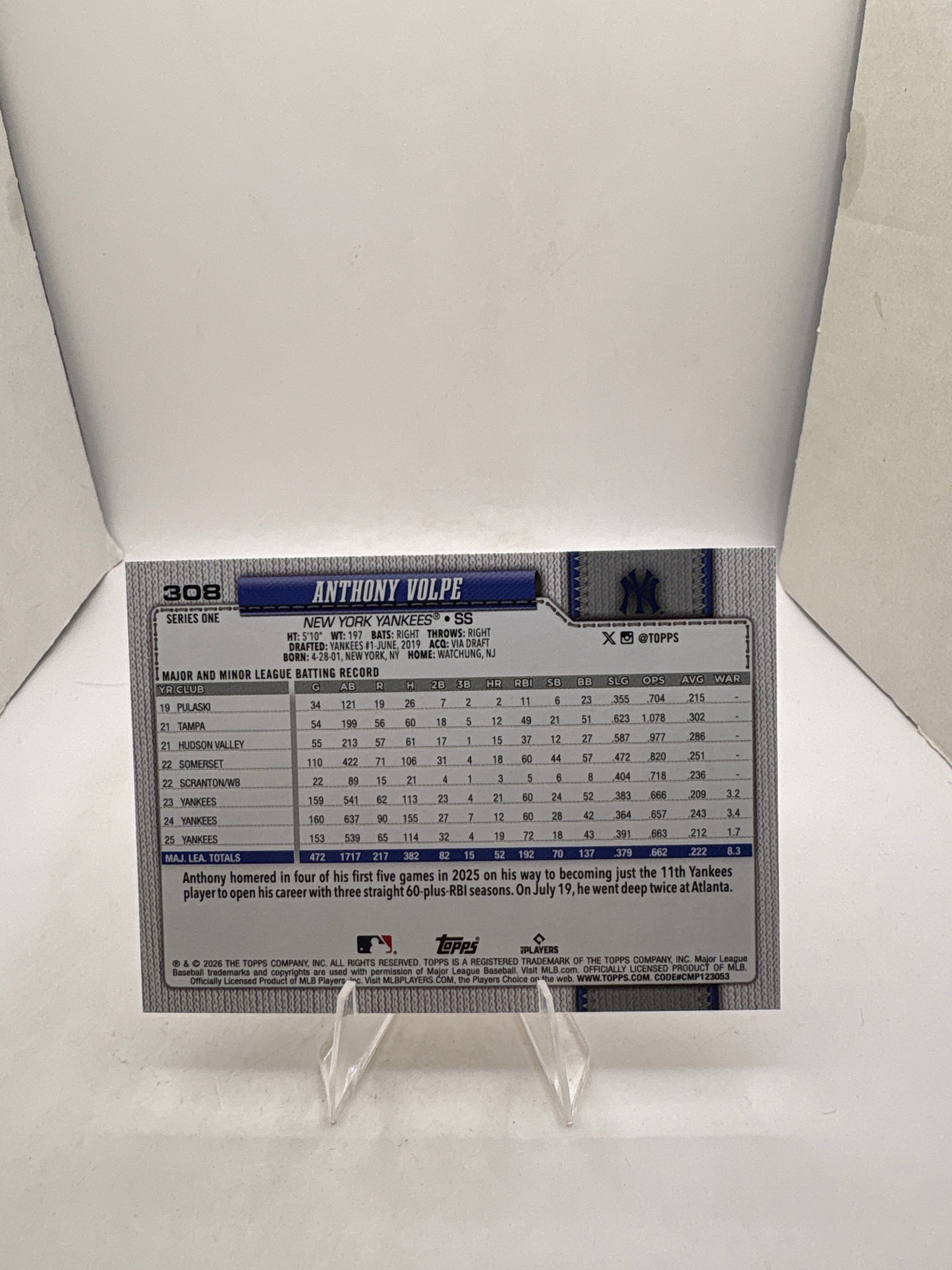 Topps Anthony Volpe