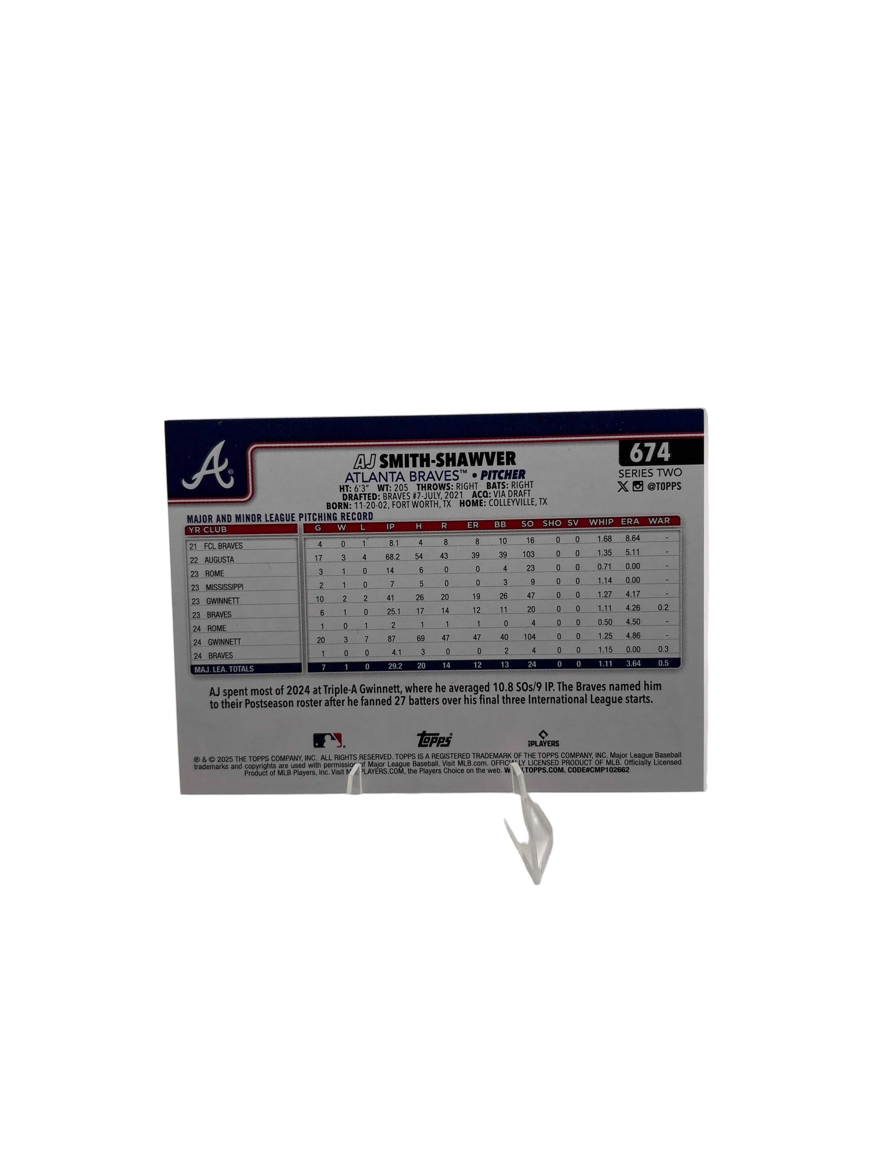 Topps AJ Smith-Shawver