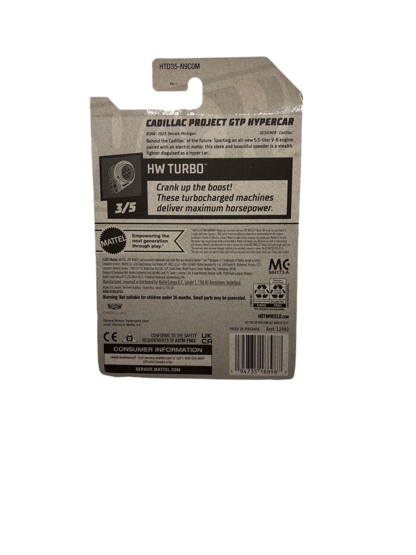 Hot Wheels Cadillac Project GTP Hypercar Diecast