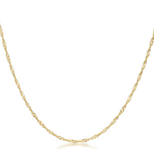 16 Inch Gold Twisted Fashion Chain