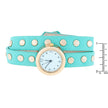 Mint Round Studded Wrap Watch