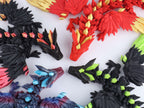 3D Printed Crystal Wing Dragon Fidget Toy – Articulated Fantasy Desk Toy Gift