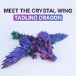 3D Printed Crystal Wing Tadling Dragon Fidget Toy – Articulated Fantasy Desk Toy Gift