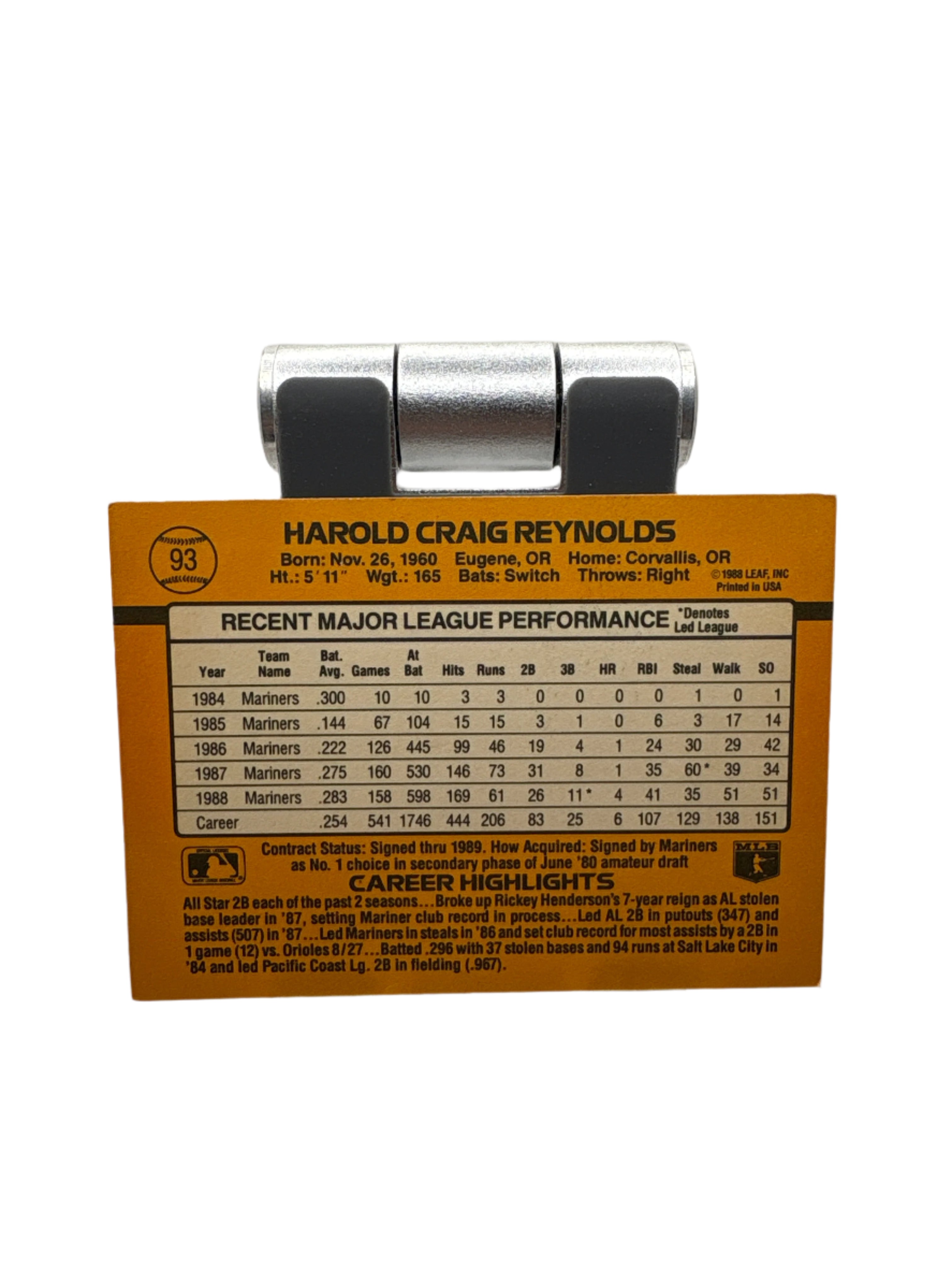 Donruss Harold Reynolds