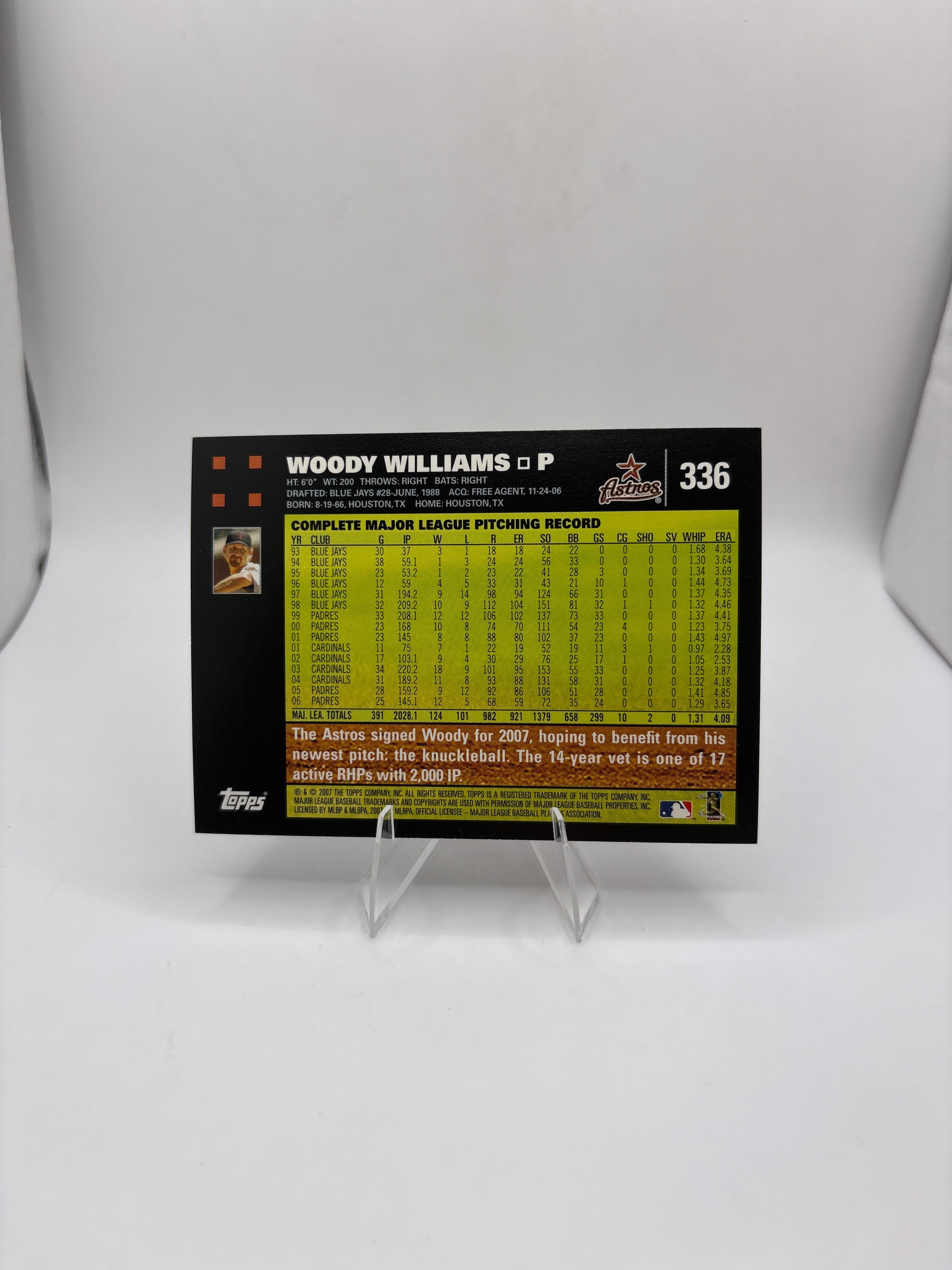 Topps Woody Williams