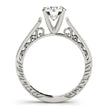 14k White Gold Round Diamond Antique Style Engagement Ring (1 1/8 cttw)